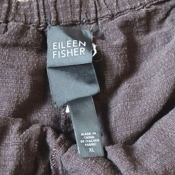 Eileen Fisher Womens Size XL Brown Capri Italian Fabric, Stretchy Waist - Picture 4 of 8